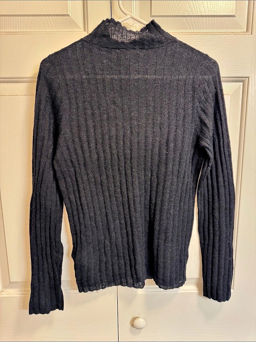 Madewell Alpaca-Blend Mockneck Sweater Black Medium